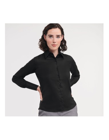 RUS-0R956F0-Ladies' Long Sleeve Tailored Ultimate Non-Iron Shirt